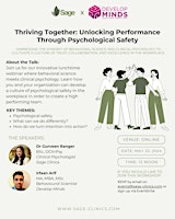 Thriving Together: Unlocking Performance Through Psychological Safety primary image