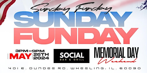 Primaire afbeelding van Sunday Funday Day Party at Social Bar & Grill