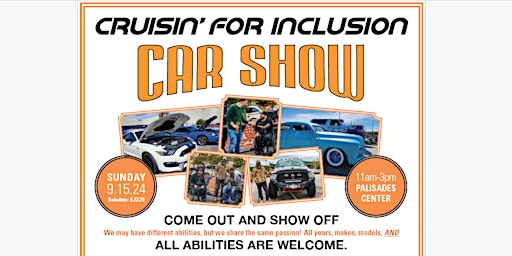 Imagem principal do evento 3rd  annual Cruisin' For Inclusion Auto Show
