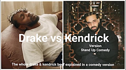 Imagem principal do evento I wish i was kevin Hart English stand up Comedy Show ( Drake vs Kendrick )
