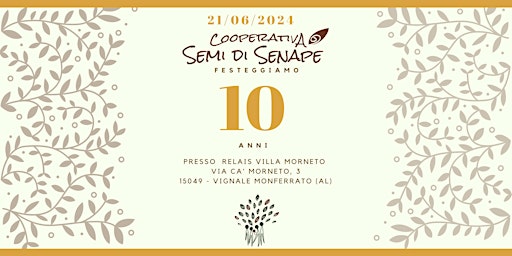 Hauptbild für Festeggiamo 10 anni di cooperativa Semi di Senape