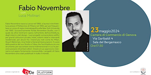 Primaire afbeelding van Genova BeDesign Week 2024 - Talk Fabio Novembre