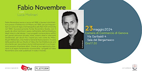 Genova BeDesign Week 2024 - Talk Fabio Novembre