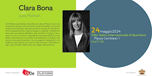 Imagem principal do evento Genova BeDesign Week 2024 - Talk Clara Bona
