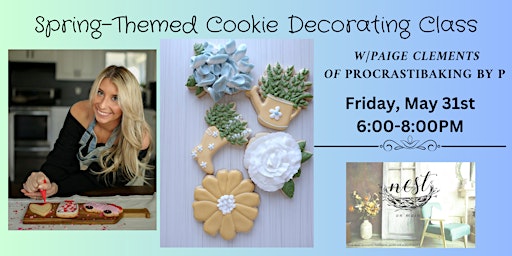 Imagen principal de Spring-Themed Cookie Decorating Class w/ Paige