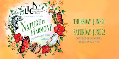 Hauptbild für LIC Summer Concert 2024 - Nature in Harmony (Thursday)