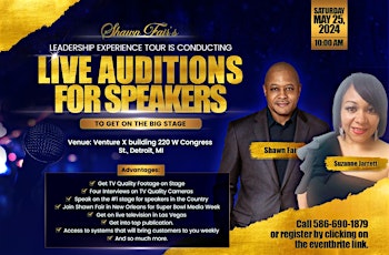 Leadership Experience Tour Big Stage Auditions (Call for all Speakers)