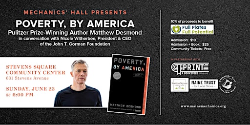 Matthew Desmond in conversation w/ Nicole Witherbee 'POVERTY, by America' primary image