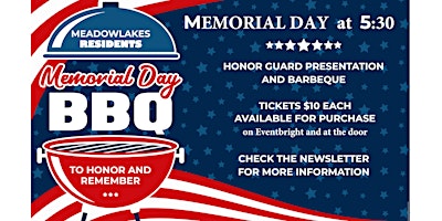 Memorial Day Ceremony & Barbeque primary image