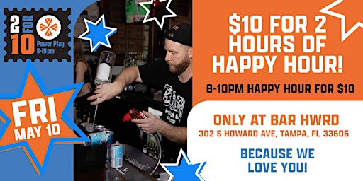 Immagine principale di Open Bar Happy Hour @ Bar HWRD 