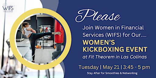 Primaire afbeelding van Kickboxing and Networking at Fit Theorem - WIFS DFW
