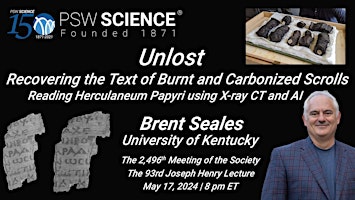 Imagem principal do evento Unlost – Recovering the Text of Burnt and Carbonized Scrolls