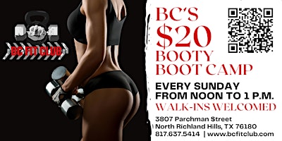 Hauptbild für BC's $20 Booty Boot Camp: Sculpt Your Curves with BC Fit Club
