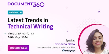 Webinar on Latest Trends in Technical Writing