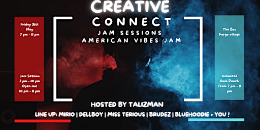 Imagem principal do evento Creative Connect | Jam Sessions | American vibes Jam