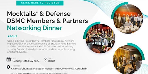 Primaire afbeelding van DSMC Mocktails & Defense Members Networking Dinner | May 2024