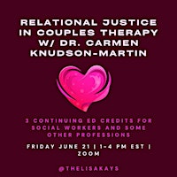 Relational Justice in Couples Therapy primary image