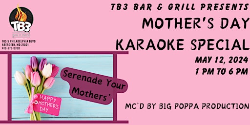 Imagem principal do evento Mother's Day Karaoke Special