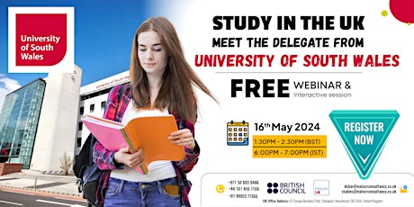 Free Live Webinar  with  University of South Wales