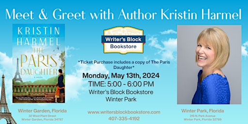 Private Meet & Greet with Orlando Author Kristin Harmel