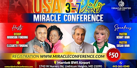 USA Miracle Conference with Pastor Benny Hinn