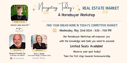 Hauptbild für Navigating Today's Real Estate Market: A Homebuyer Workshop