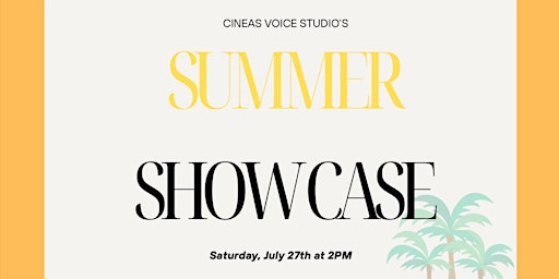 Image principale de Cineas Voice Studio: Summer Showcase