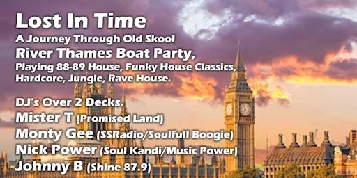 Image principale de A Journey Through Old Skool Boat Party on the Thames