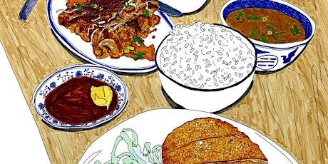Vernissage Hox Gallery "Meals in Paris" par Good Food Crap Drawing