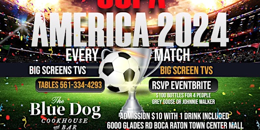 Image principale de Copa America Live @ THE BLUE DOG BOCA RATON. EVERY GAME in June