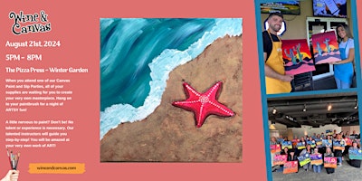 Imagem principal do evento Winter Garden Paint and Pizza – Starfish in the Sand