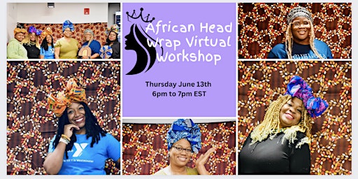 Imagem principal de African Head Wrap Virtual Workshop