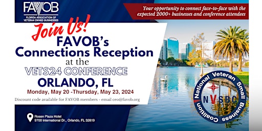 Primaire afbeelding van FAVOB's CONNECTIONS RECEPTION at the NVSBC VETS24 Conference