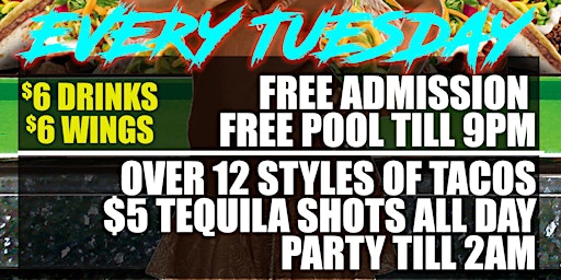 Imagem principal de Taco Tuesdays With Free Pool