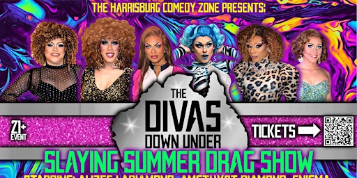 Imagem principal do evento The Divas Down Under Slaying Summer Drag Show!