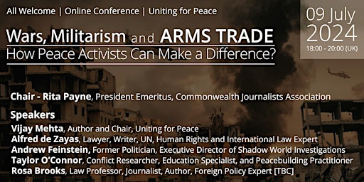 Imagem principal do evento Wars, Militarism and Arms Trade – How Peace Activists Can Make a Difference?