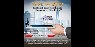 Imagem principal do evento Habits and Systems to boost your Real Estate Business to 50+ Units