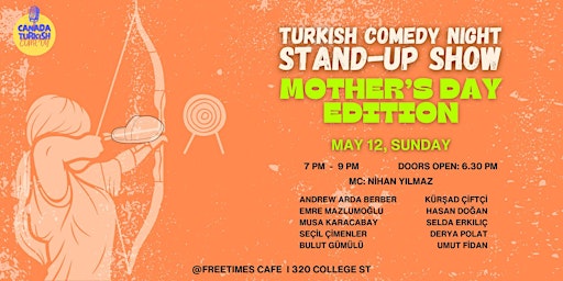 Imagen principal de Turkish Comedy Night! - MOTHER'S DAY EDITION @FREETIMES CAFE