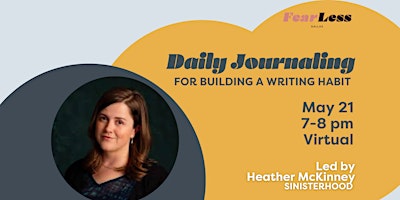 Hauptbild für VIRTUAL Daily Journaling: A Writing Workshop with Heather McKinney