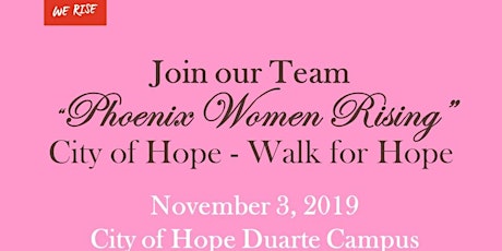 Walk for Hope - Join our team: Phoenix Women Rising primary image