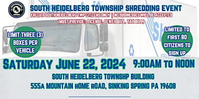 South Heidelberg Township Shred Event primary image