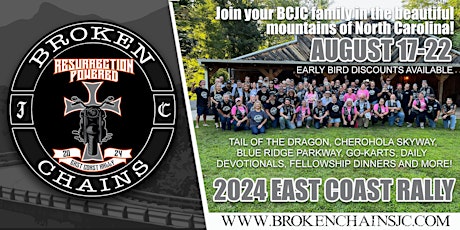 RESURRECTION POWERED   BCJC East Coast Rally 2024  August 17-22, 2024