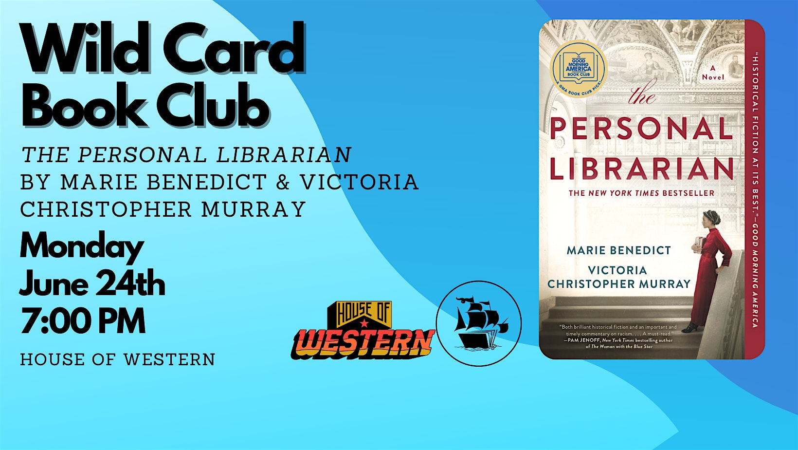 Wild Card Book Club - The Personal Librarian by Marie Benedict