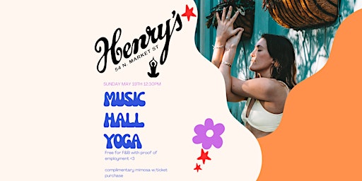 Imagem principal do evento Henry’s Music Hall Yoga w/ Get Move Breathe
