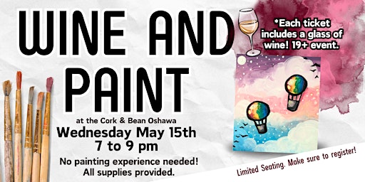 Imagen principal de Wine and Paint at the Cork & Bean