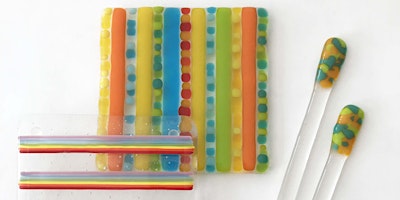 Image principale de Make a Fused Glass Cocktail Set (Coasters and Swizzle Sticks)
