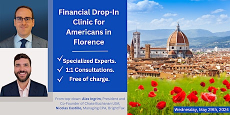 US and Italy Tax and Financial Planning 1:1 Consultations in Florence