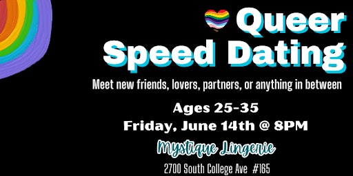 Primaire afbeelding van Queer Speed Dating (25-35) at Mystique Lingerie