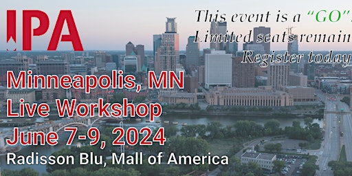 Imagen principal de IPA *LIVE* Workshop - Minneapolis, MN - June 7-9, 2024