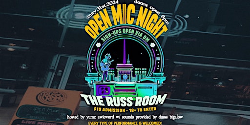 Hauptbild für OPEN MIC NIGHT @ The Russ Room